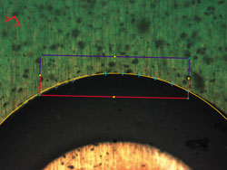 画面外円のエッジ自動検出