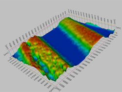 3D profilometry of wear track > Olympus Stream materials science software > Olympus Stream, image analysis software