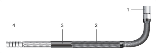 Insertion tube resists crushing and abrasion
