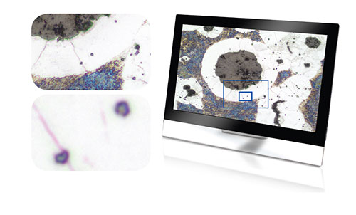The 4K UHD SC180 microscope camera enables you to view a sample’s fine details live on-screen.