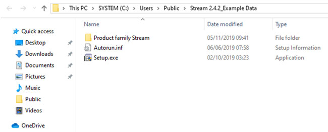 The file is uncompressed and the folder is open. Double click on the file 