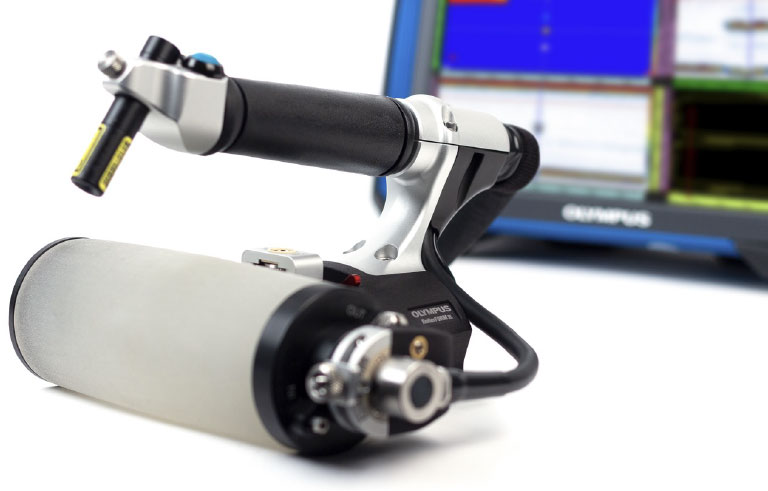 RollerFORM XL phased array ultrasonic testing wheel probe scanner