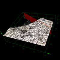Imagen de alta resolución de un lateral de láser entrante en una pieza de trabajo y mediciones asociadas 02