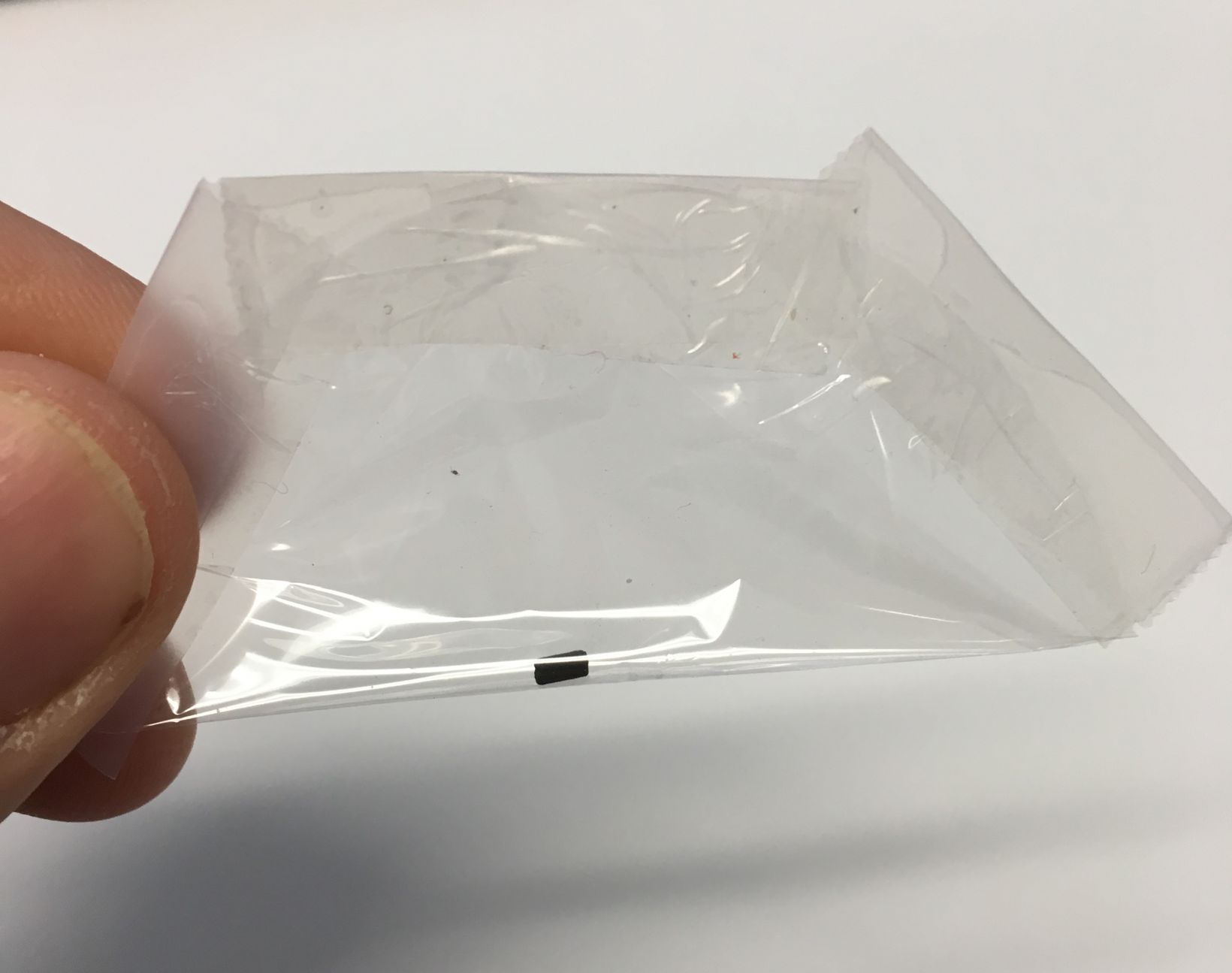 Piece of metal in a bag